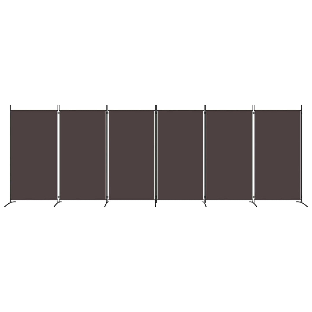 6-panels rumdeler 520x180 cm stof brun