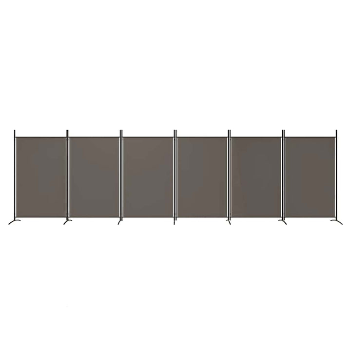 6-panels rumdeler 520x180 cm stof antracitgrå