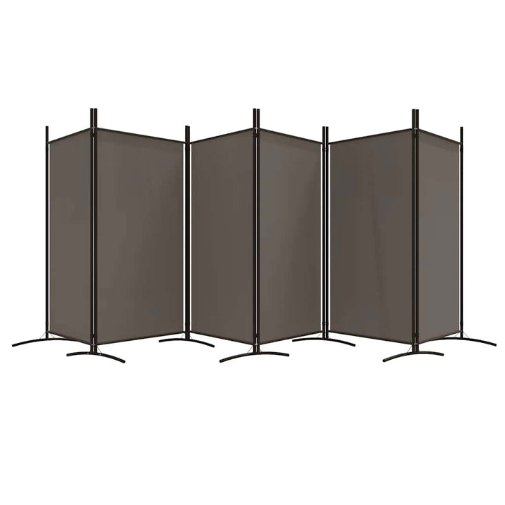 6-panels rumdeler 520x180 cm stof antracitgrå