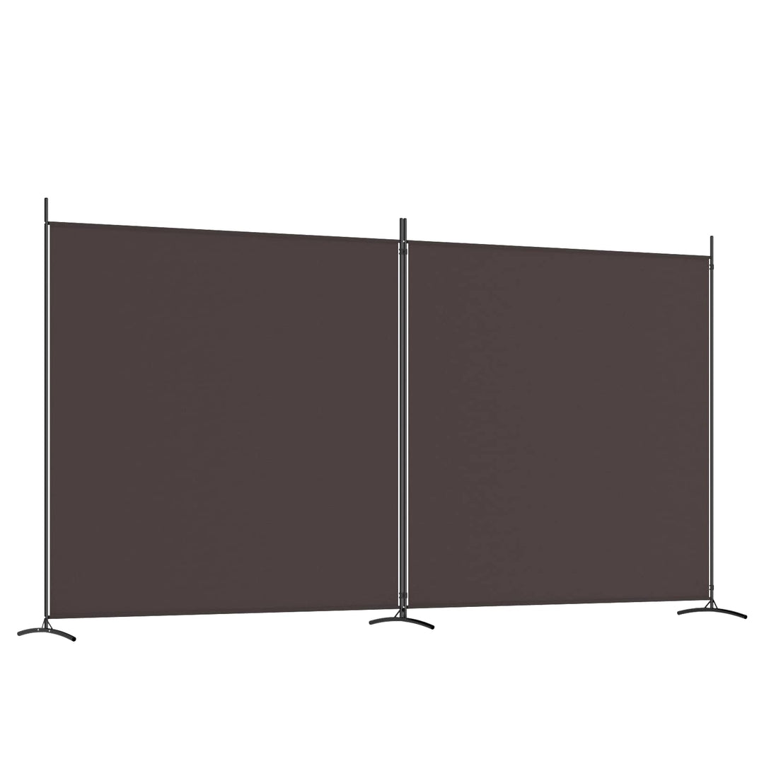 2-panels rumdeler 348x180 cm stof brun
