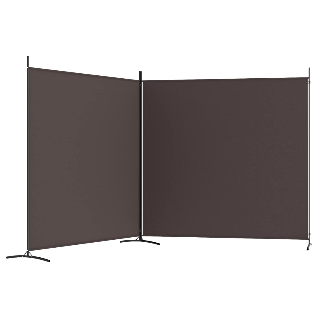 2-panels rumdeler 348x180 cm stof brun