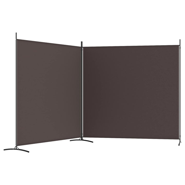 2-panels rumdeler 348x180 cm stof brun