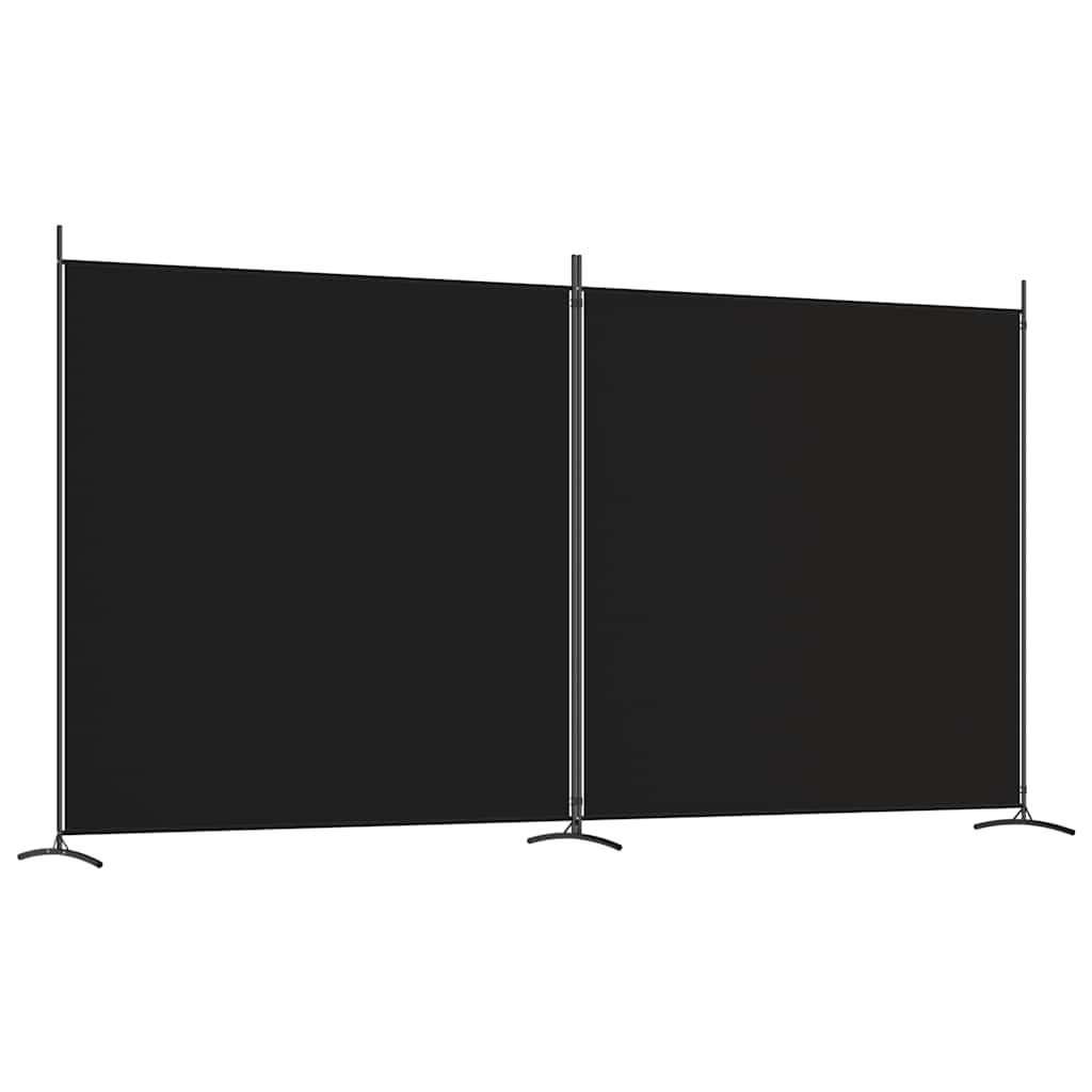 2-panels rumdeler 348x180 cm stof sort