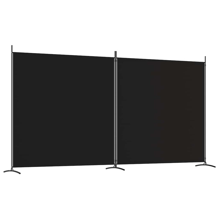 2-panels rumdeler 348x180 cm stof sort
