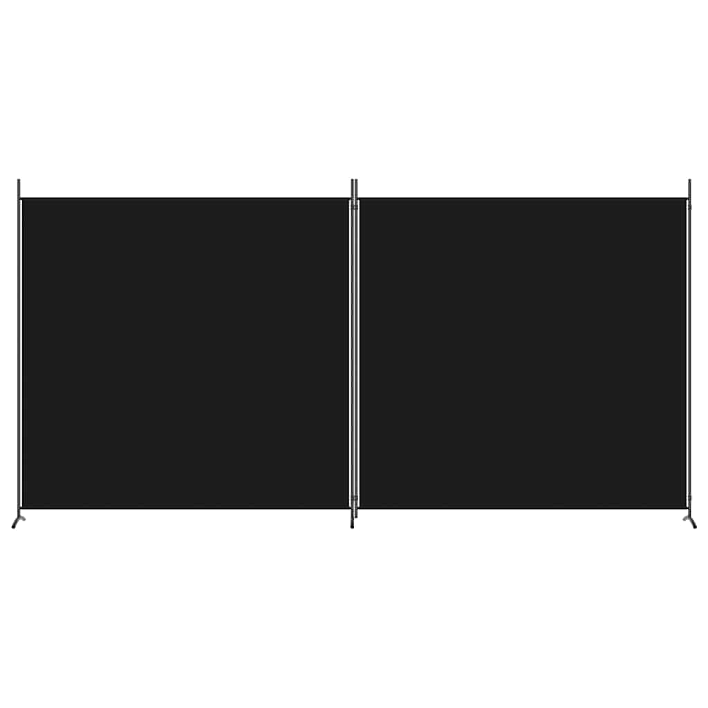 2-panels rumdeler 348x180 cm stof sort