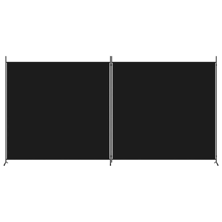 2-panels rumdeler 348x180 cm stof sort