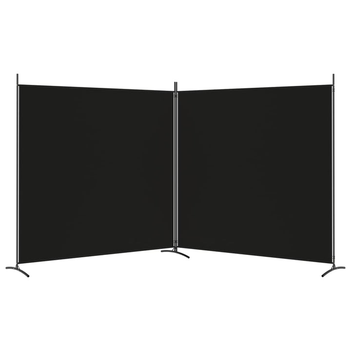 2-panels rumdeler 348x180 cm stof sort