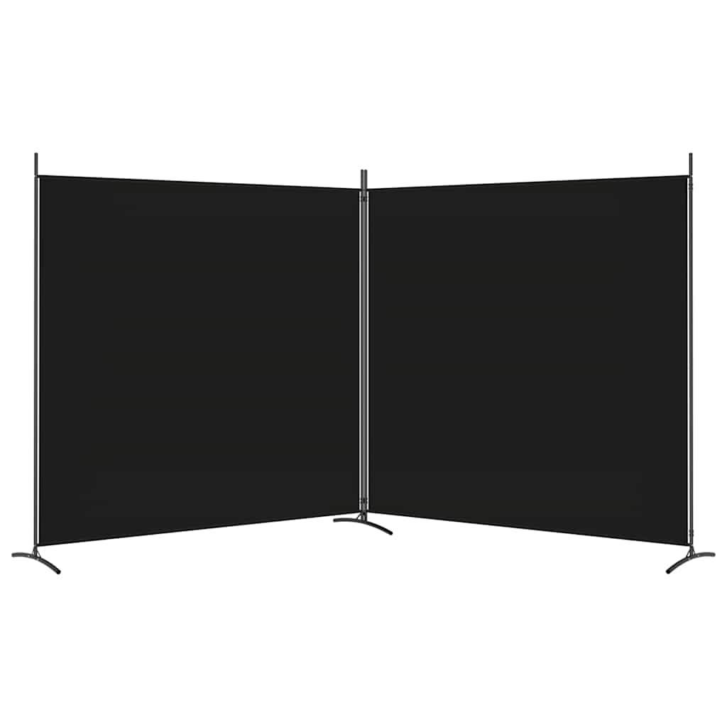 2-panels rumdeler 348x180 cm stof sort