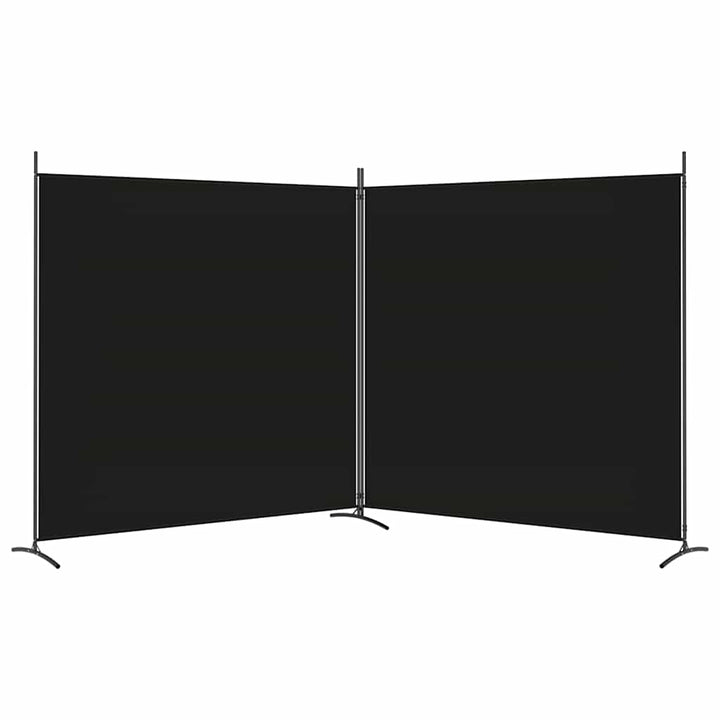 2-panels rumdeler 348x180 cm stof sort