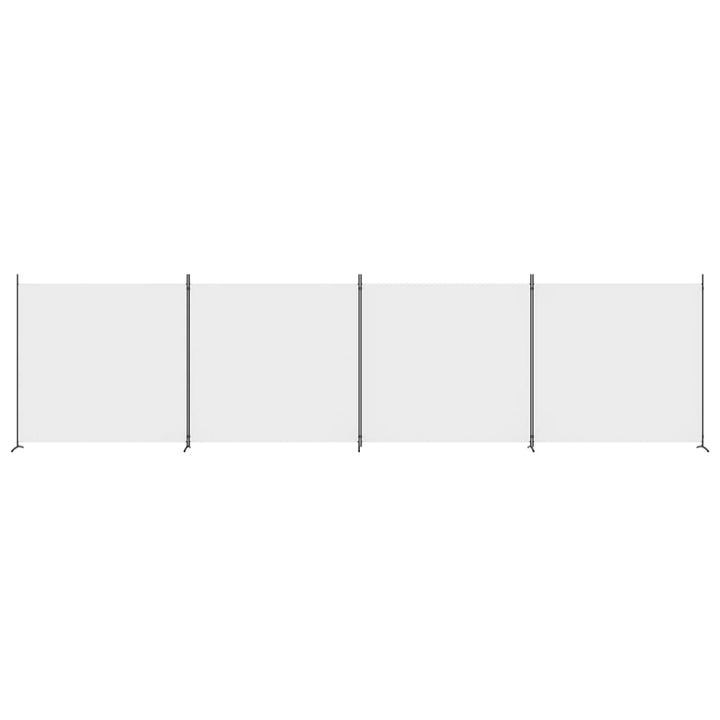 4-panels rumdeler 698x180 cm stof hvid