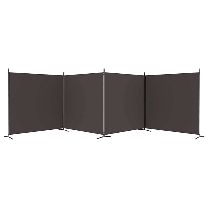 4-panels rumdeler 698x180 cm stof brun