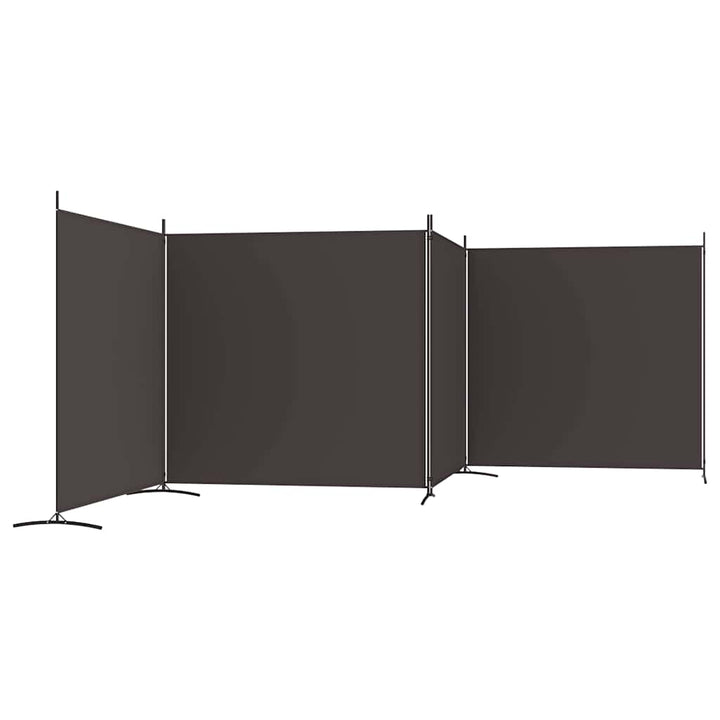 4-panels rumdeler 698x180 cm stof brun