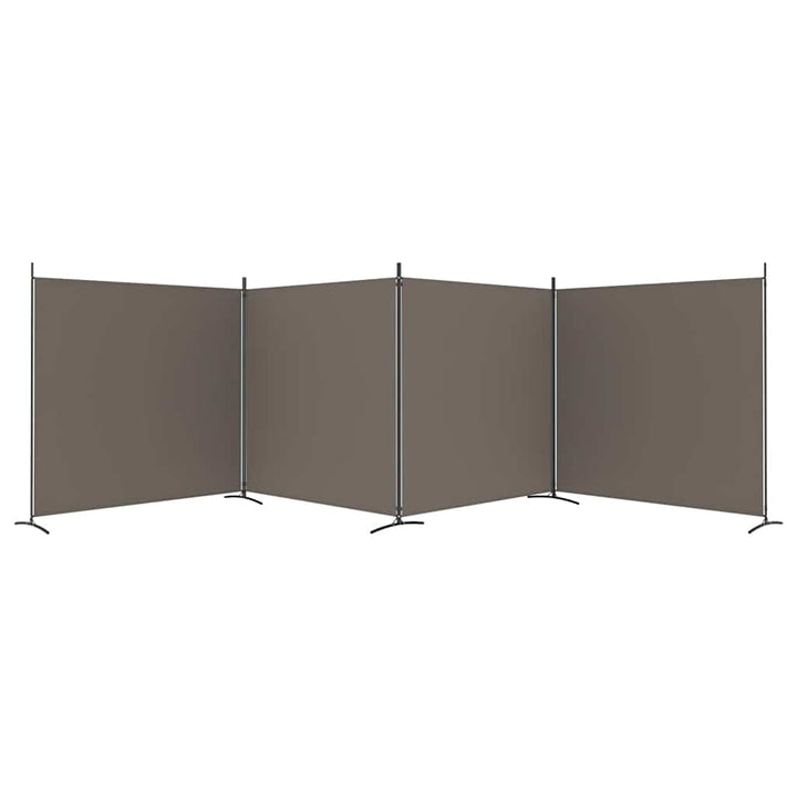 4-panels rumdeler 698x180 cm stof antracitgrå