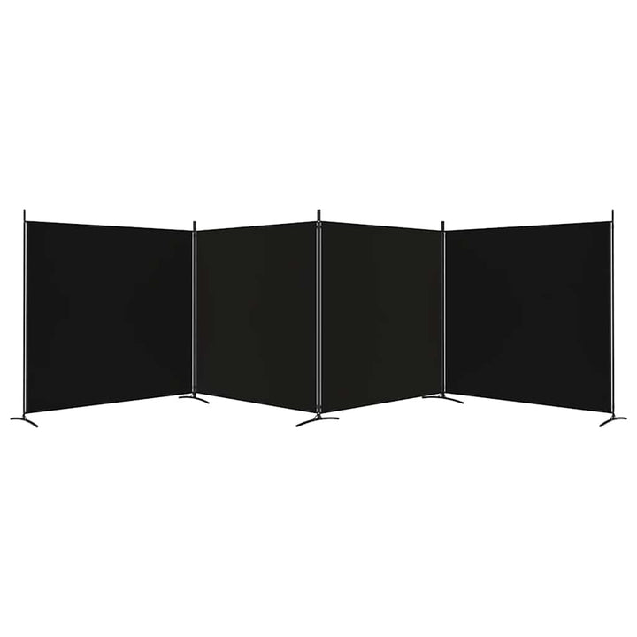 4-panels rumdeler 698x180 cm stof sort