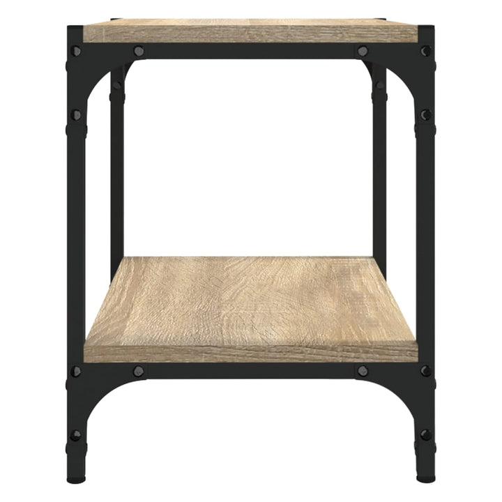 tv-bord 40x33x41 cm konstrueret træ og stål sonoma-eg