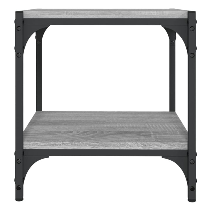 tv-bord 40x33x41 cm konstrueret træ og stål grå sonoma-eg