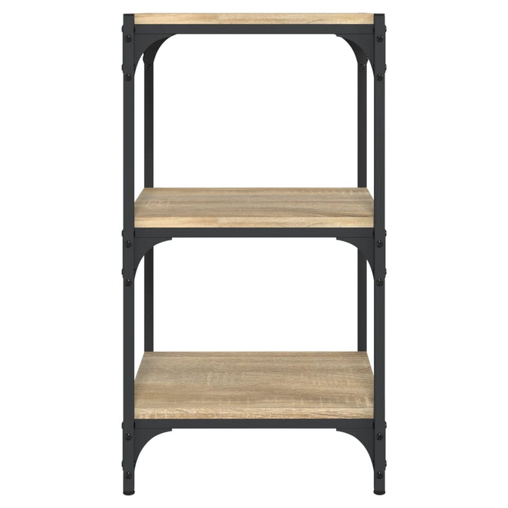 bogreol 40x33x70,5 cm konstrueret træ og stål sonoma-eg