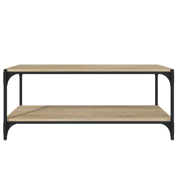 tv-bord 100x33x41 cm konstrueret træ og stål sonoma-eg