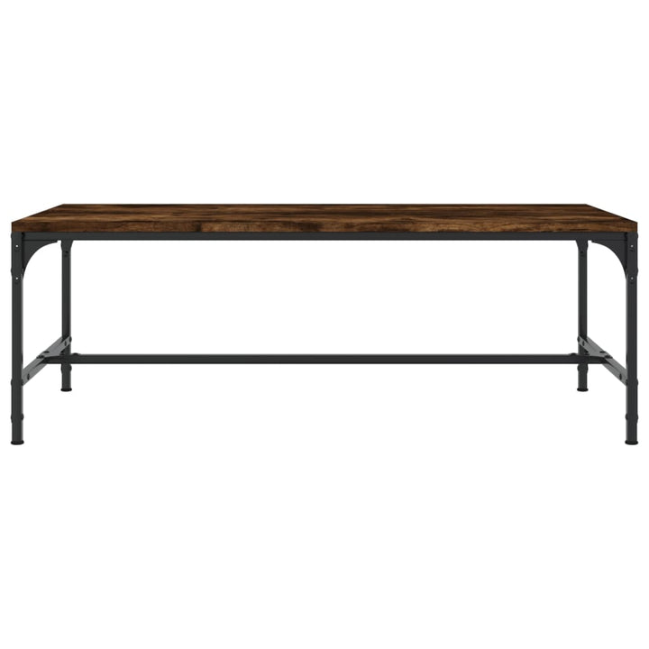 sofabord 100x50x35 cm konstrueret træ røget egetræsfarve
