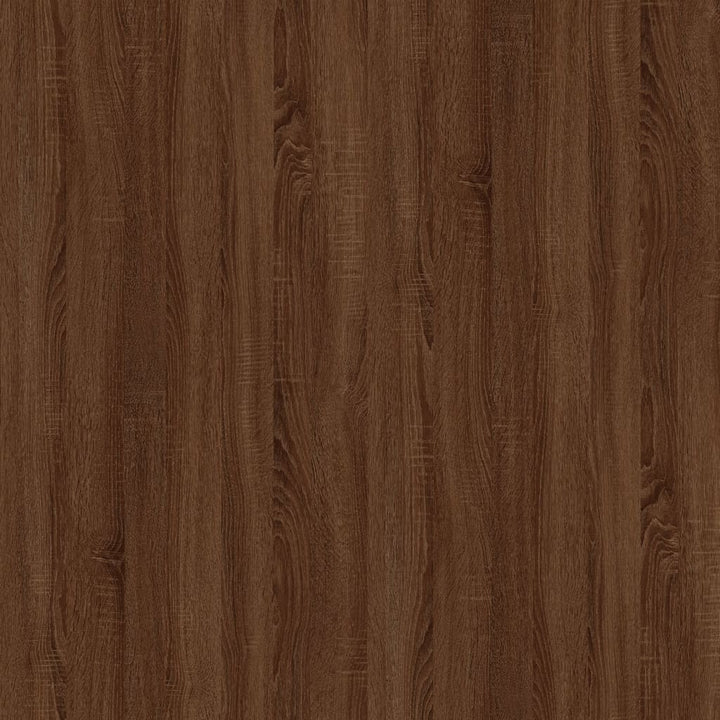 sofabord 100x50x35 cm konstrueret træ brun egetræsfarve