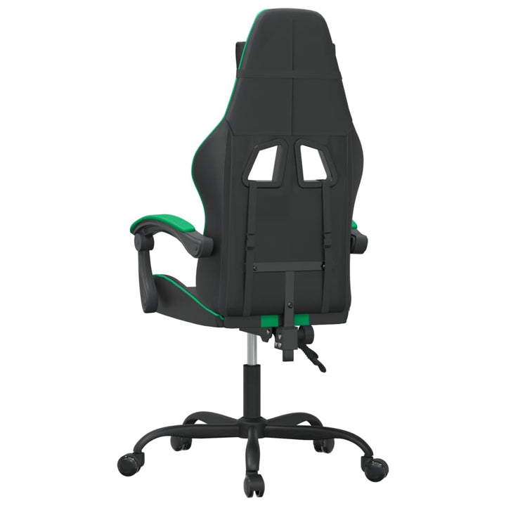 drejelig gamingstol kunstlæder sort og grøn
