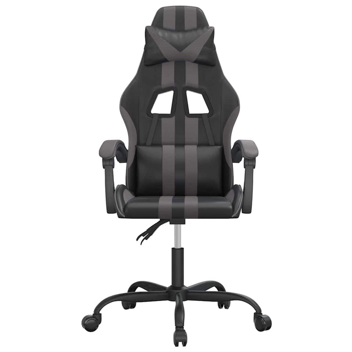 drejelig gamingstol kunstlæder sort og grå