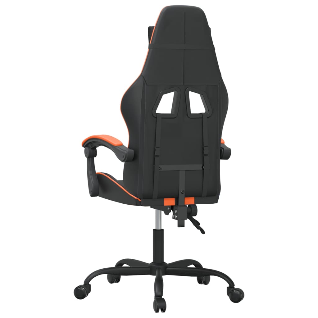 drejelig gamingstol kunstlæder sort og orange