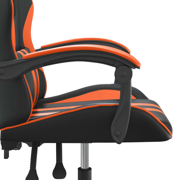 drejelig gamingstol kunstlæder sort og orange