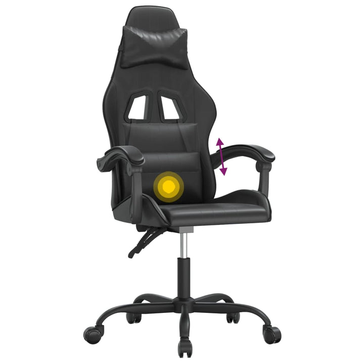 drejelig gamingstol kunstlæder sort
