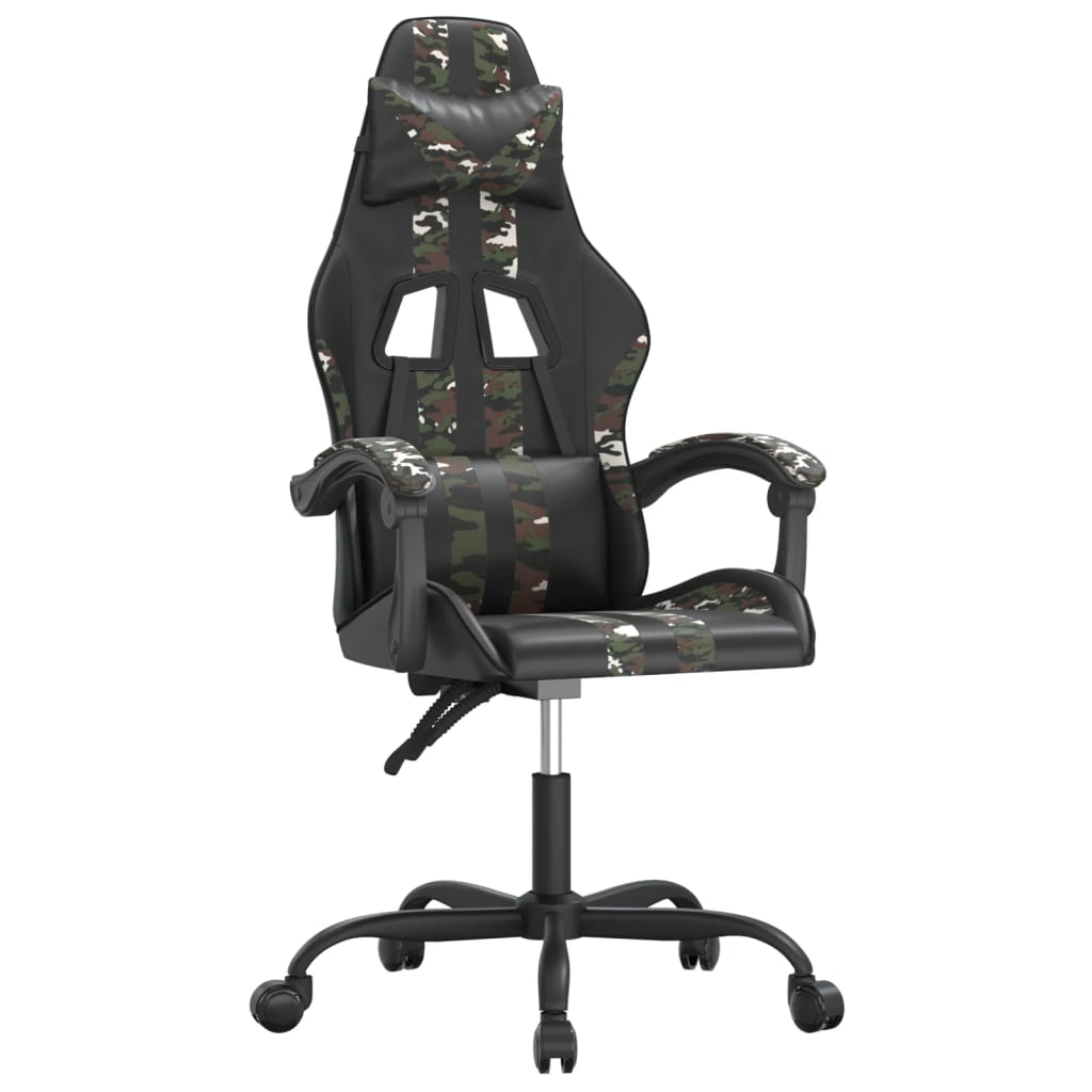 drejelig gamingstol kunstlæder sort og camouflage