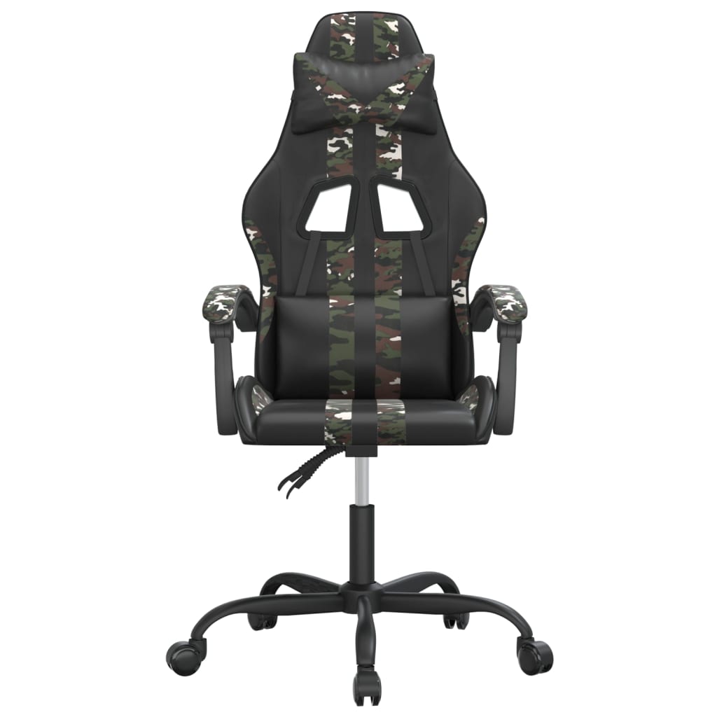 drejelig gamingstol kunstlæder sort og camouflage