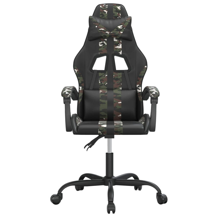 drejelig gamingstol kunstlæder sort og camouflage