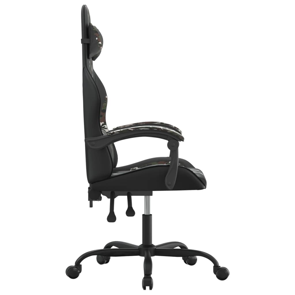 drejelig gamingstol kunstlæder sort og camouflage