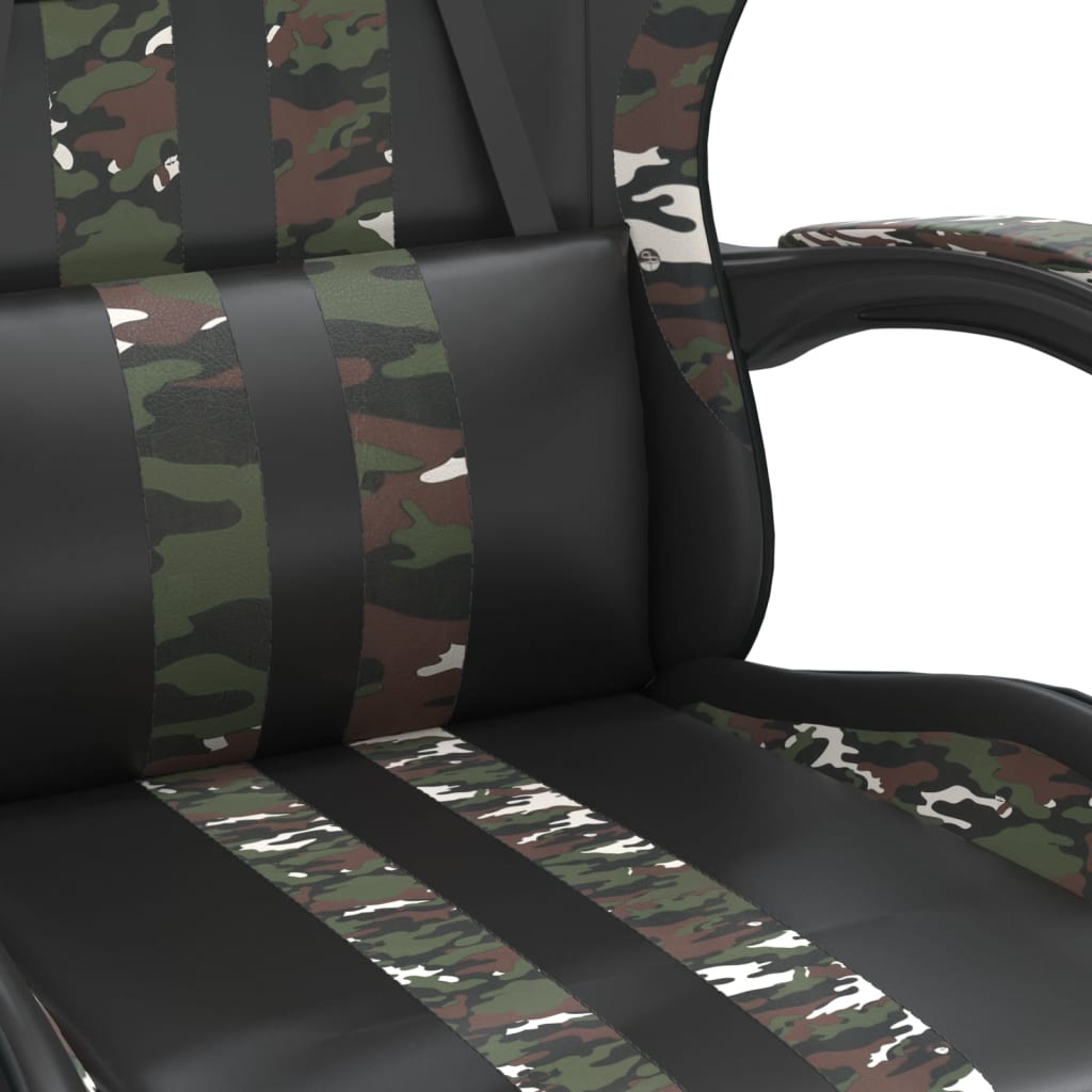 drejelig gamingstol kunstlæder sort og camouflage
