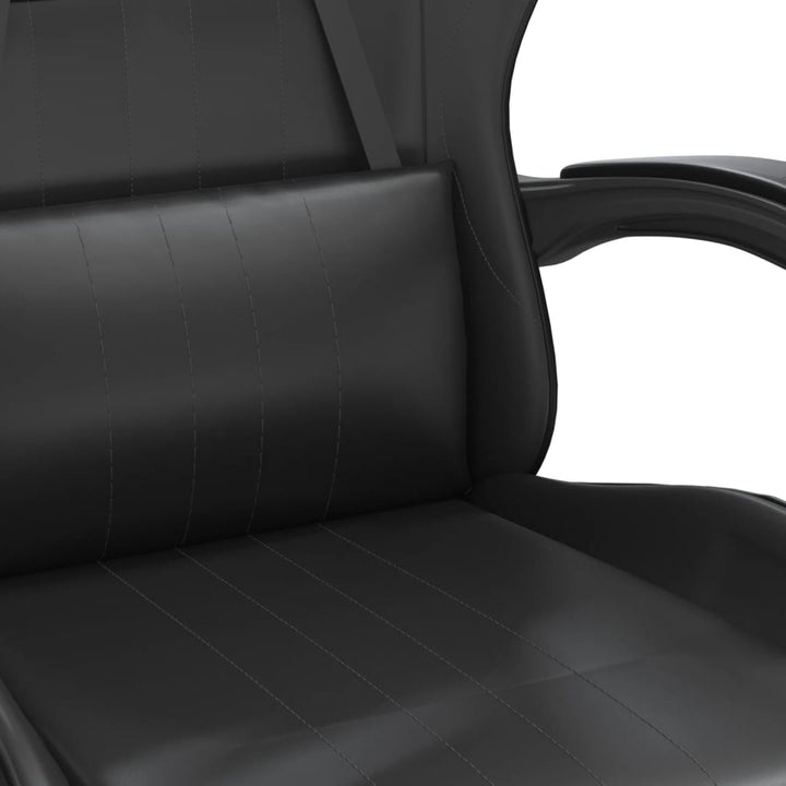 drejelig gamingstol med fodstøtte kunstlæder sort