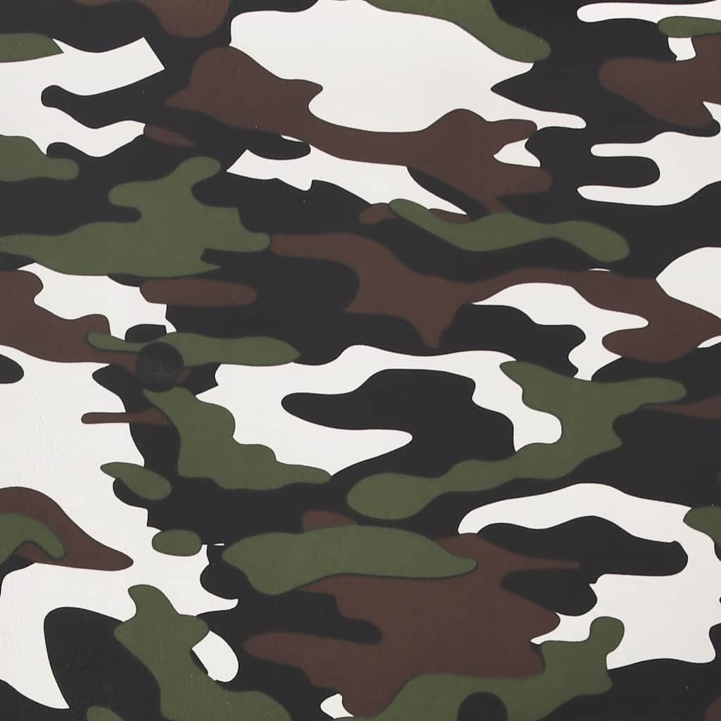 drejelig gamingstol med fodstøtte kunstlæder sort camouflage