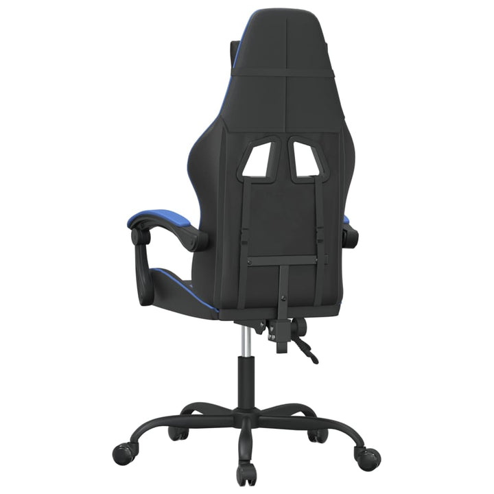 drejelig gamingstol kunstlæder sort og blå