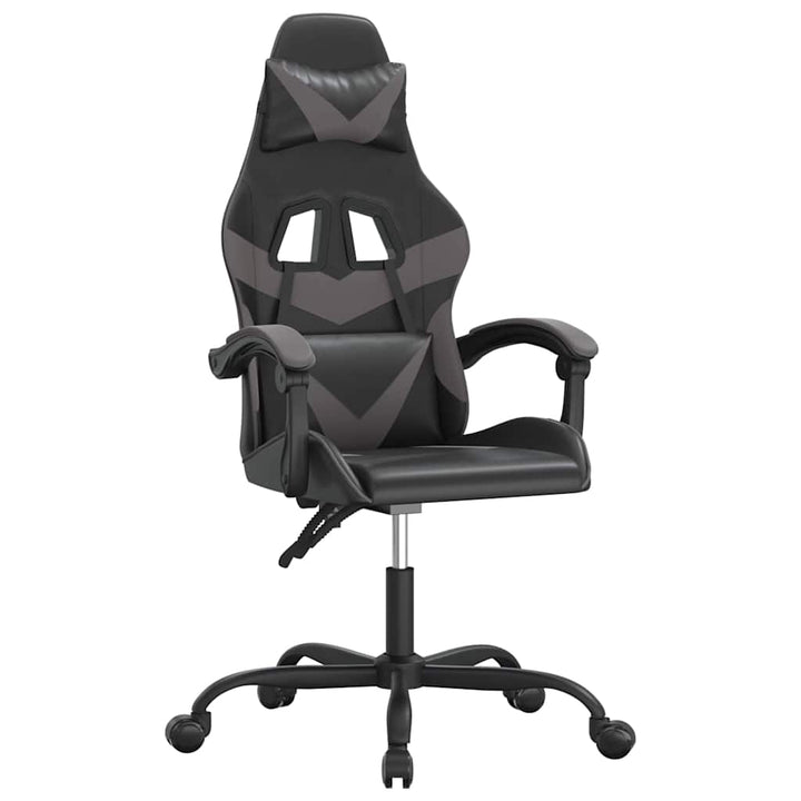 drejelig gamingstol kunstlæder sort og grå