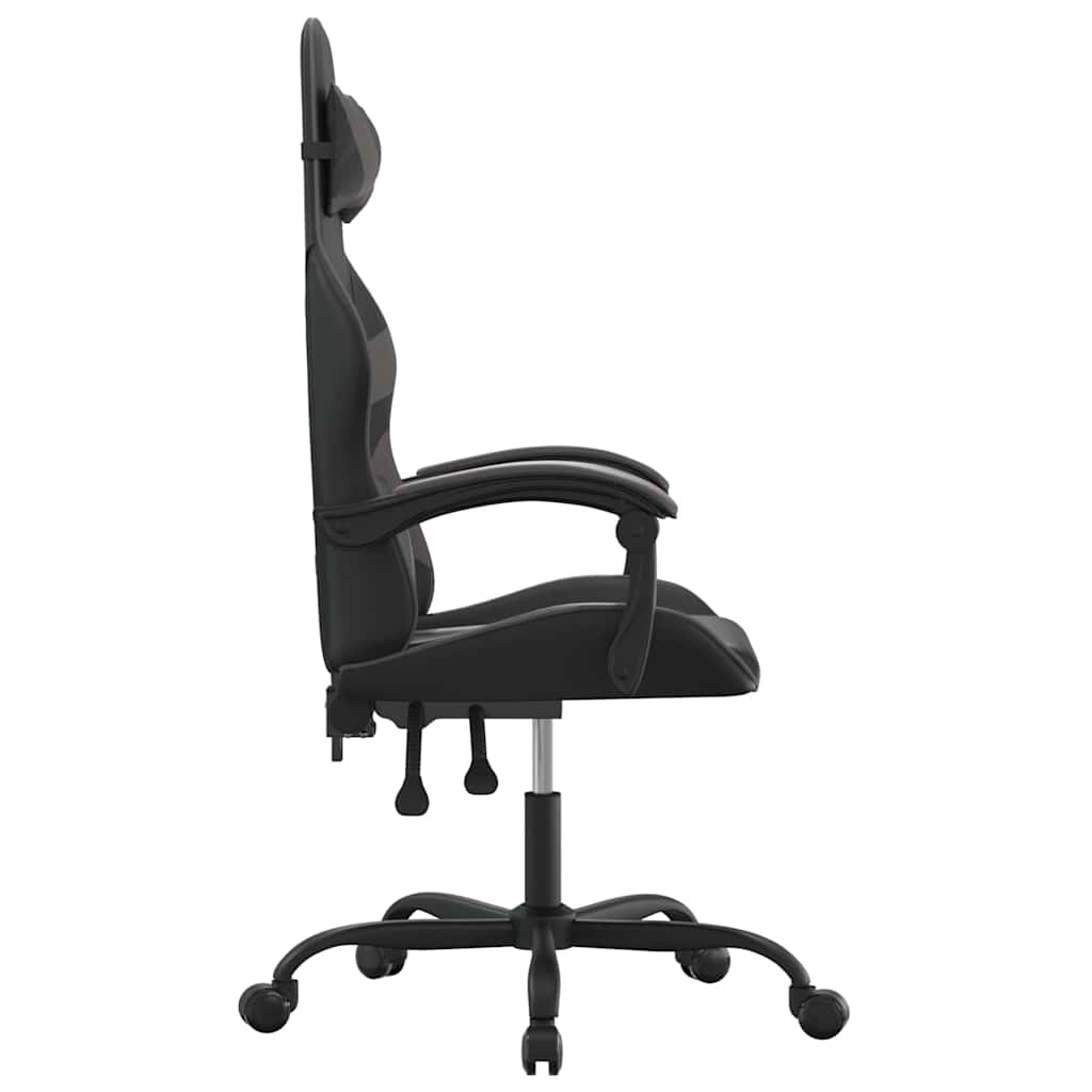 drejelig gamingstol kunstlæder sort og grå