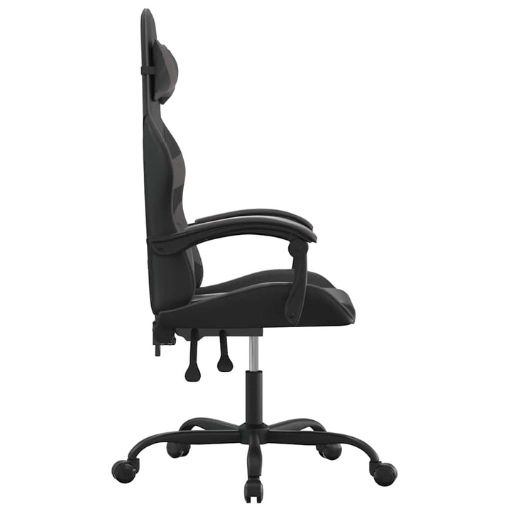 drejelig gamingstol kunstlæder sort og grå