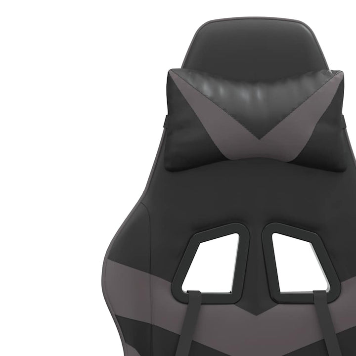 drejelig gamingstol kunstlæder sort og grå