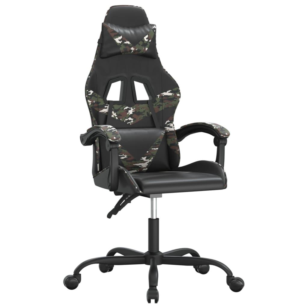 drejelig gamingstol kunstlæder sort og camouflage