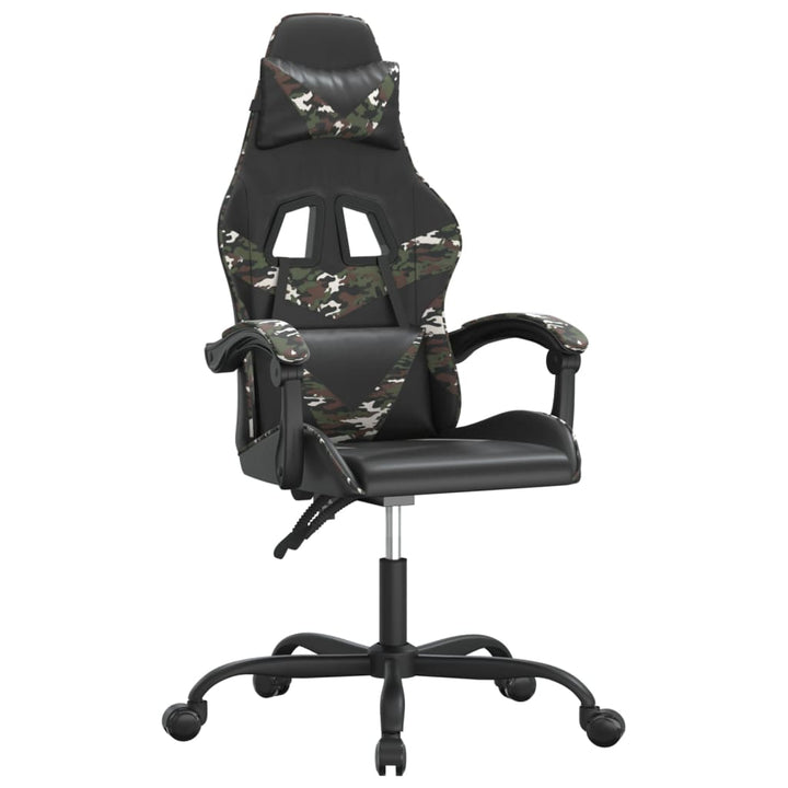 drejelig gamingstol kunstlæder sort og camouflage