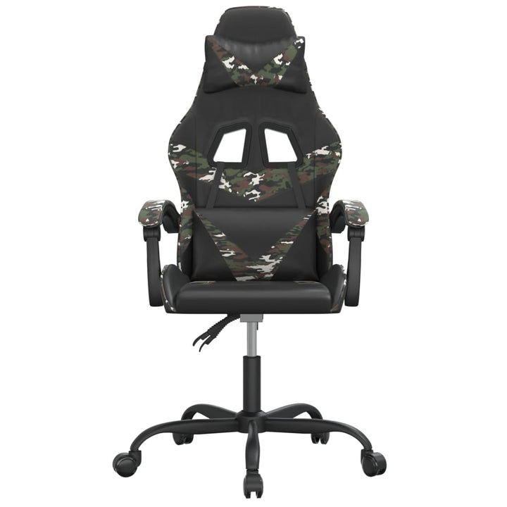 drejelig gamingstol kunstlæder sort og camouflage