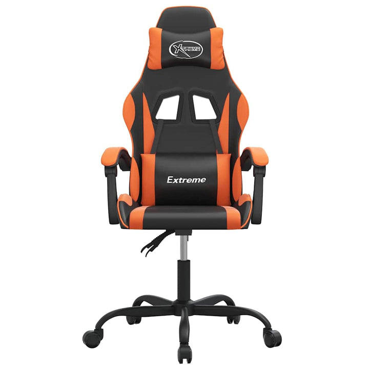 drejelig gamingstol kunstlæder sort og orange