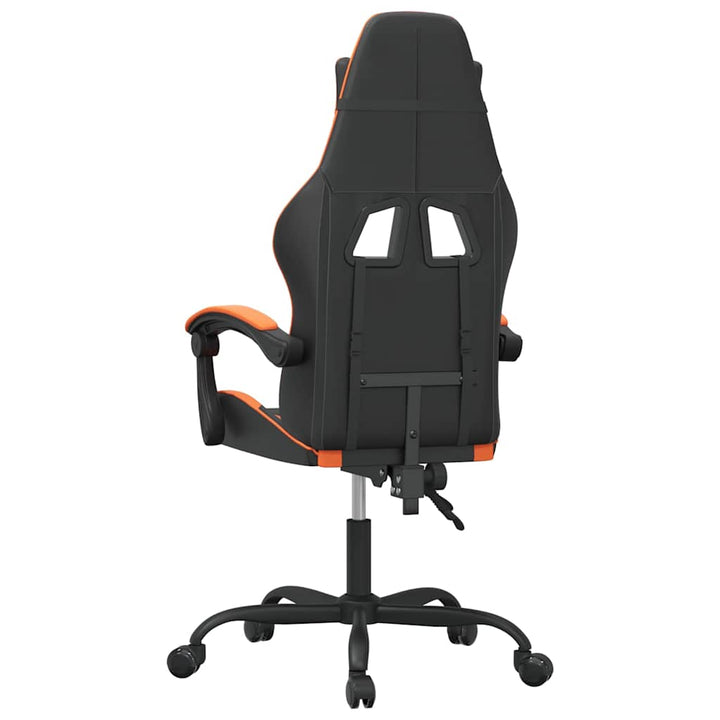 drejelig gamingstol kunstlæder sort og orange