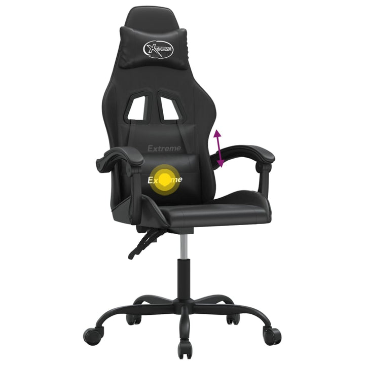 drejelig gamingstol kunstlæder sort
