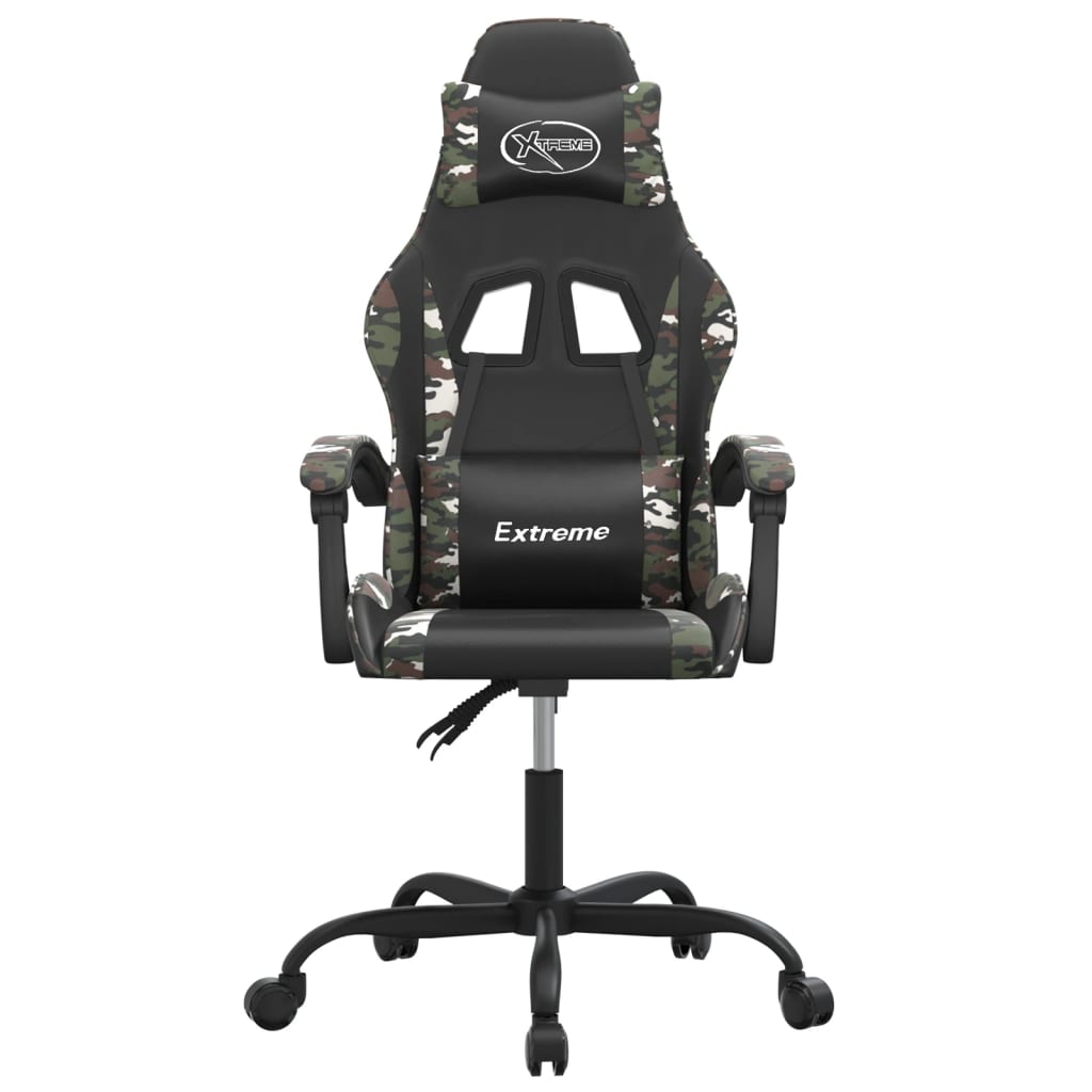 drejelig gamingstol kunstlæder sort og camouflage