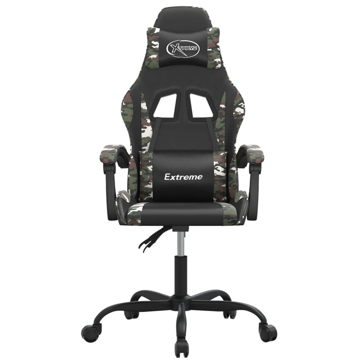 drejelig gamingstol kunstlæder sort og camouflage