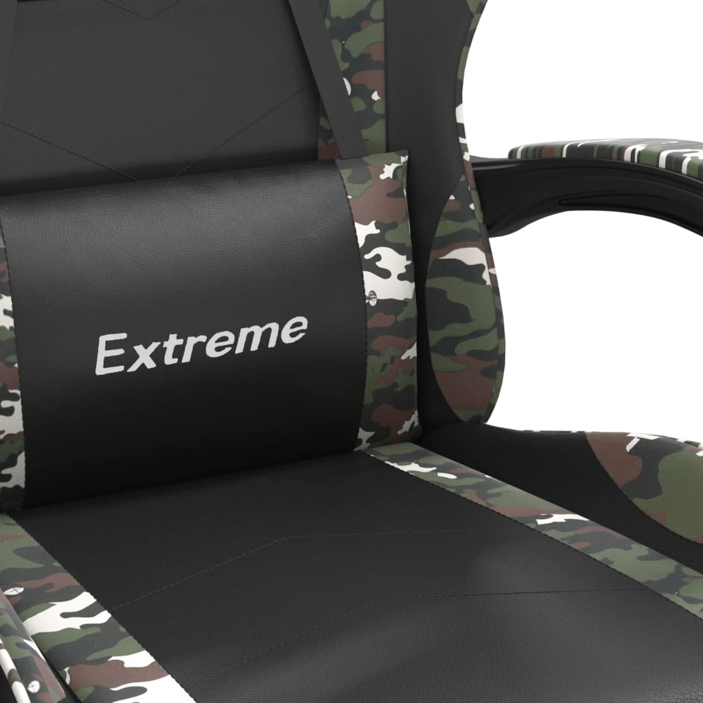 drejelig gamingstol kunstlæder sort og camouflage